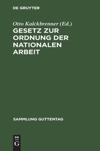 Gesetz zur Ordnung der nationalen Arbeit