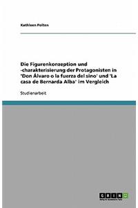 Die Figurenkonzeption und -charakterisierung der Protagonisten in 'Don Álvaro o la fuerza del sino' und 'La casa de Bernarda Alba' im Vergleich