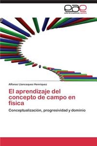aprendizaje del concepto de campo en física