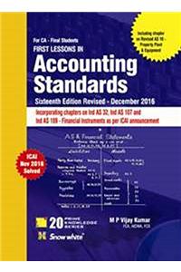 FIRST LESSONS IN Accounting Standards CA FINAL