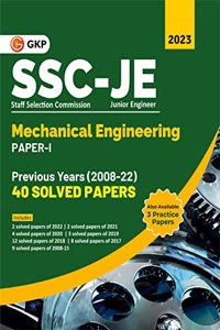 SSC JE 2023 Paper I - Mechanical Engineering - 40 Previous Years Solved Papers (2008-22)