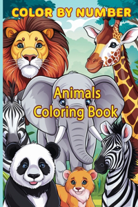 Color by Number Animals Coloring Book