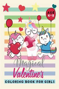 magical valentine's coloring book for girls