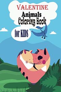 Valentine Animals Coloring Book for Kids