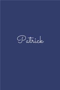 Patrick: notebook with the name on the cover, elegant, discreet, official notebook for notes, dot grid notebook,