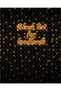 Black list for landlords