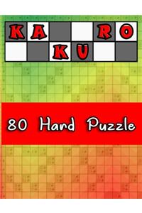 Kakuro 80 Hard Puzzle