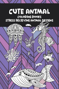 Cute Animal Coloring Books - Stress Relieving Animal Designs