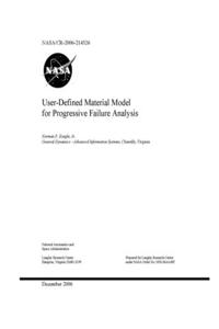 User-Defined Material Model for Progressive Failure Analysis