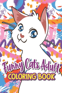 Funny Cats Adult Coloring book