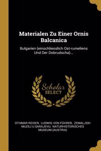 Materialen Zu Einer Ornis Balcanica