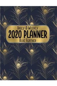 Daily & Weekly 2020 Planner Blue Feather