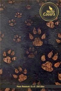 Meow Covers Plain Notebook- 6 X 9 - 100 Sites
