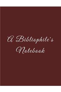 A Bibliophile's Notebook I blank, ruled journal for book lovers