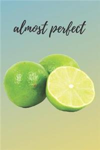 Lime Lovers Blank Lined Journal Notebook