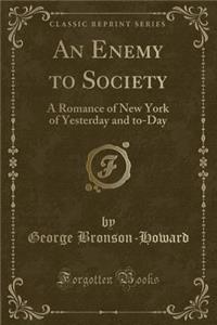 An Enemy to Society: A Romance of New York of Yesterday and To-Day (Classic Reprint)