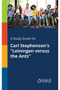A Study Guide for Carl Stephenson's 