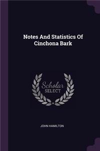 Notes And Statistics Of Cinchona Bark