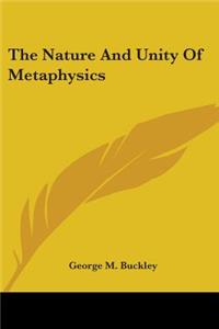 Nature And Unity Of Metaphysics