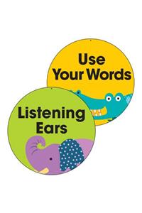 Use Your Words/Listening Ears Two-Sided Decoration