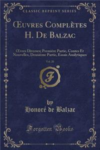 Oeuvres Complètes H. de Balzac, Vol. 20