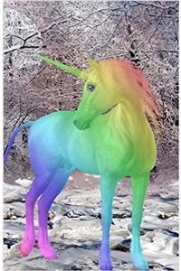 Dot Grid Journal / Rainbow Unicorn Design / 250 Pages 5.5 X 8.5