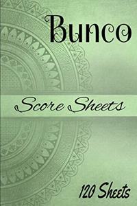 Bunco Score Sheets 120 sheets