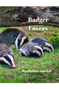 Badger Lovers Resolution Journal