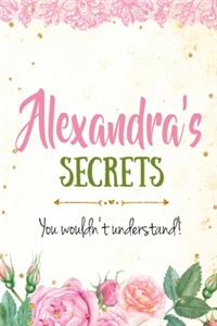 Alexandra's Secrets personalized name notebook for girls and women
