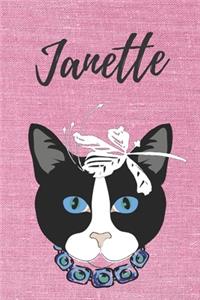 personalisiertes Notizbuch Katze / Notizheft / Journal / Malbuch / Tagebuch / Kritzelbuch / DIN A5 / Geschenk Janette