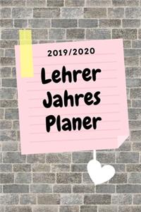 2019/2020 Lehrer Jahres Planer
