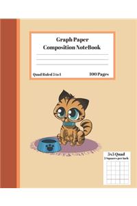 Graph Composition Notebook 5 Squares per inch 5x5 Quad Ruled 5 to 1 100 Pages