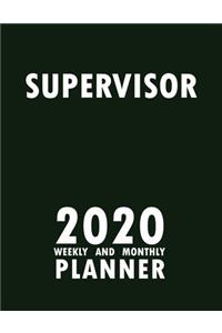 Supervisor 2020 Weekly and Monthly Planner