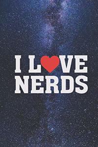 I Heart Love Nerds - Geek Geeky Nerdy Journal
