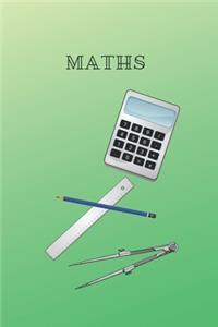 Notebook with squared paper 240 pages, 6x9 School Notebook, bilateral, two-sided, Maths, Biology