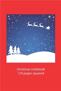 christmas notebook 120 pages squared