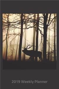 Plan on It 2019 Weekly Calendar Planner - Deer in Forest