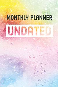 Undated Monthly Planner