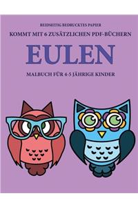 Malbuch für 4-5 jährige Kinder (Eulen)