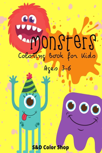 Monster coloring book for kids
