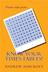 Know Your Times Tables!: Practice multiplication tables from 0x0 to 10x10.