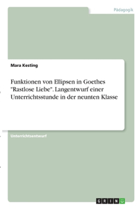 Funktionen von Ellipsen in Goethes 