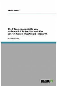 Integrationsprojekte von Außenpolitik in den 50er und 60er Jahren