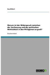 Warum ist der Widerspruch zwischen der Verfassung und der politischen Wirklichkeit in den Philippinen so groß?