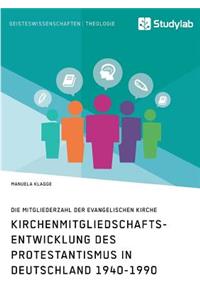 Kirchenmitgliedschaftsentwicklung des Protestantismus in Deutschland 1940-1990