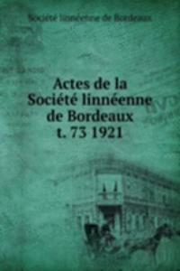 Actes de la Societe linneenne de Bordeaux