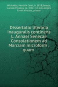 DISSERTATIO LITERARIA INAUGURALIS CONTI
