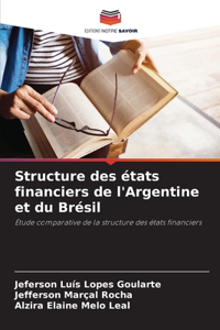 Structure des états financiers de l'Argentine et du Brésil