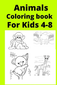 Animals Coloring book For Kids 4-8