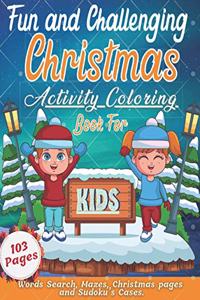 Fun and Challenging Christmas Activity Book for Kids